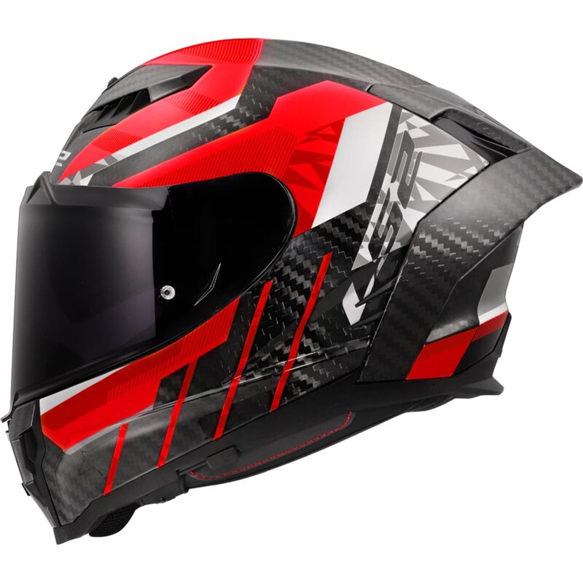 CASCO LS2 FF807 DRAGON CARBON TRAX RED - Imagen 4
