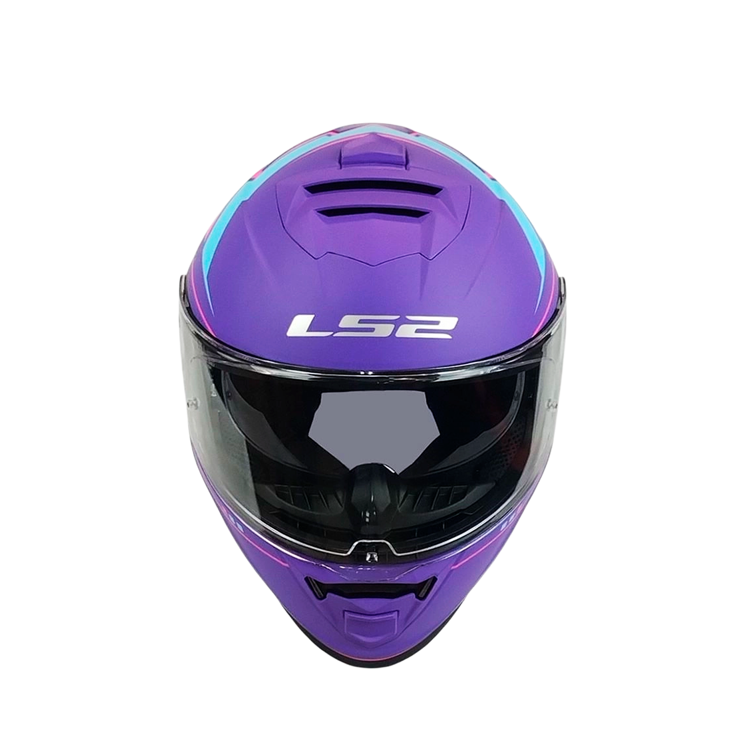 CASCO LS2 FF800 STORM II FIRST MATT PURPLE BLUE - Imagen 3