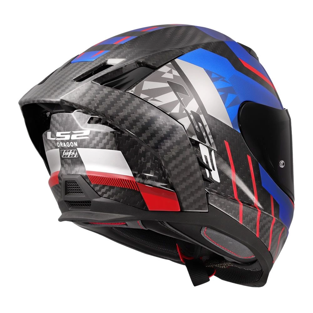 CASCO LS2 FF807 DRAGON C TRAX AZUL ROJO - Imagen 5