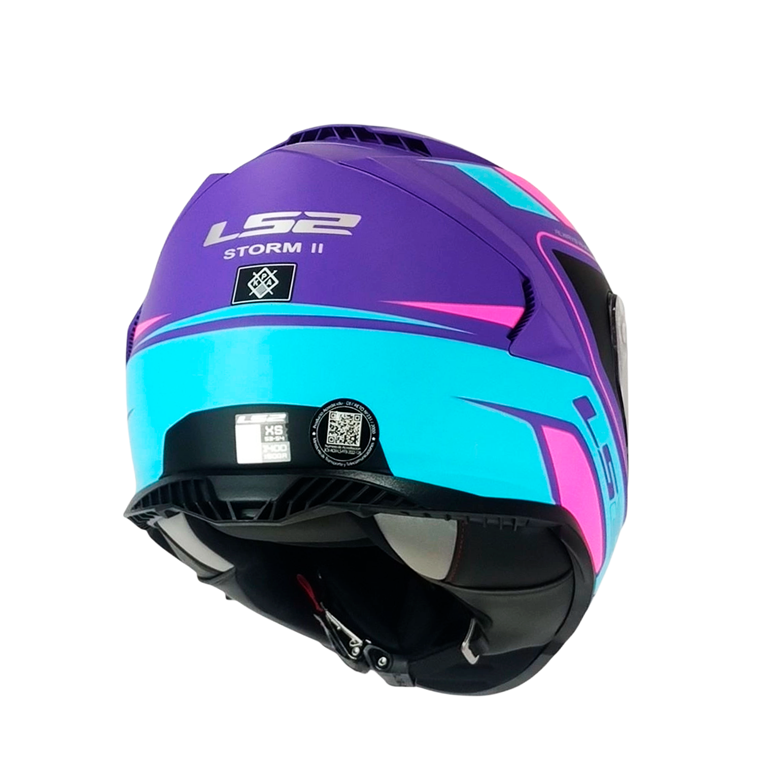 CASCO LS2 FF800 STORM II FIRST MATT PURPLE BLUE - Imagen 2