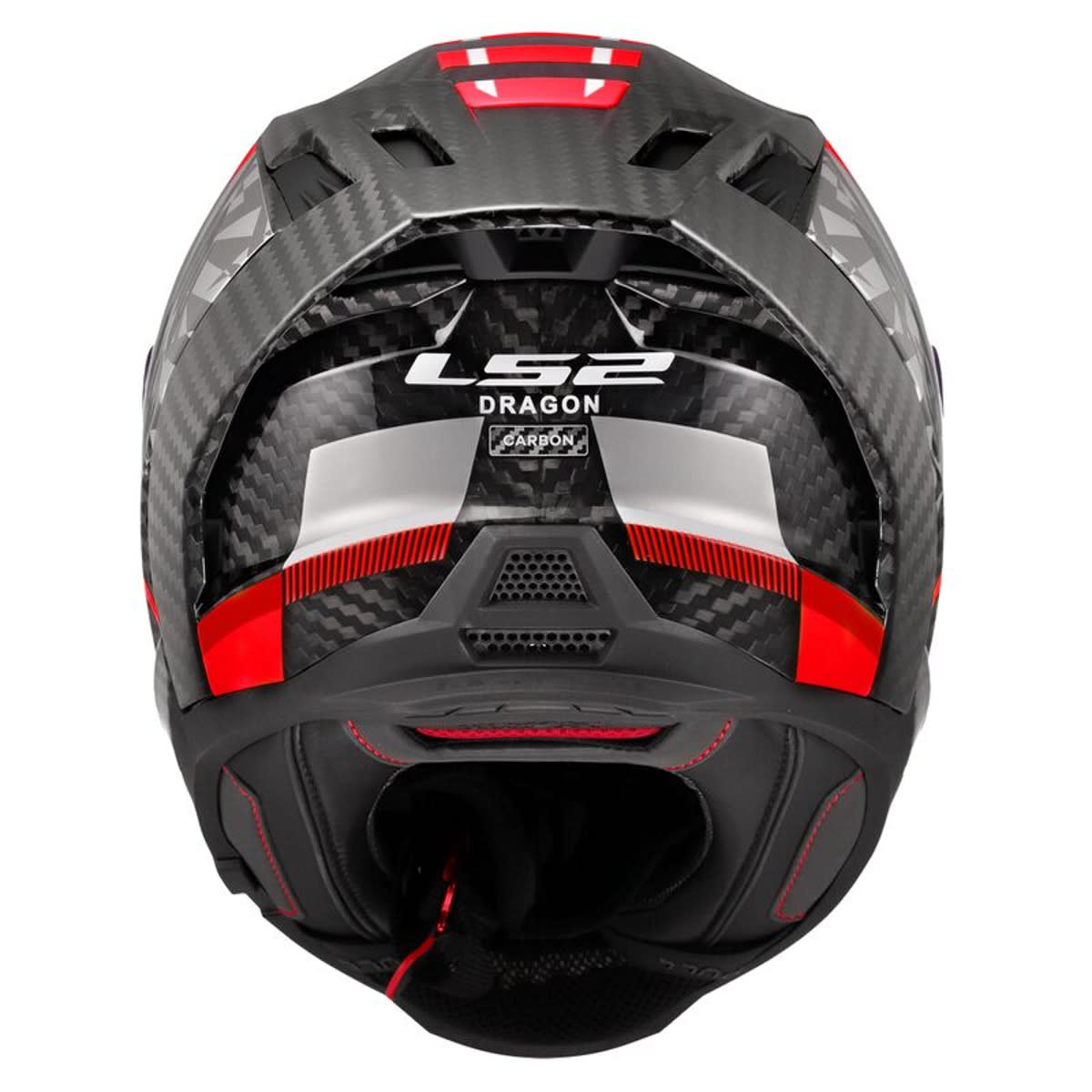 CASCO LS2 FF807 DRAGON CARBON TRAX RED - Imagen 2