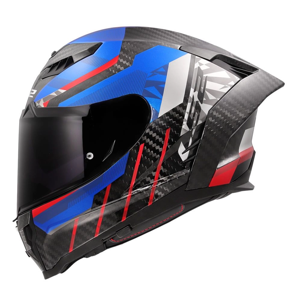 CASCO LS2 FF807 DRAGON C TRAX AZUL ROJO - Imagen 4