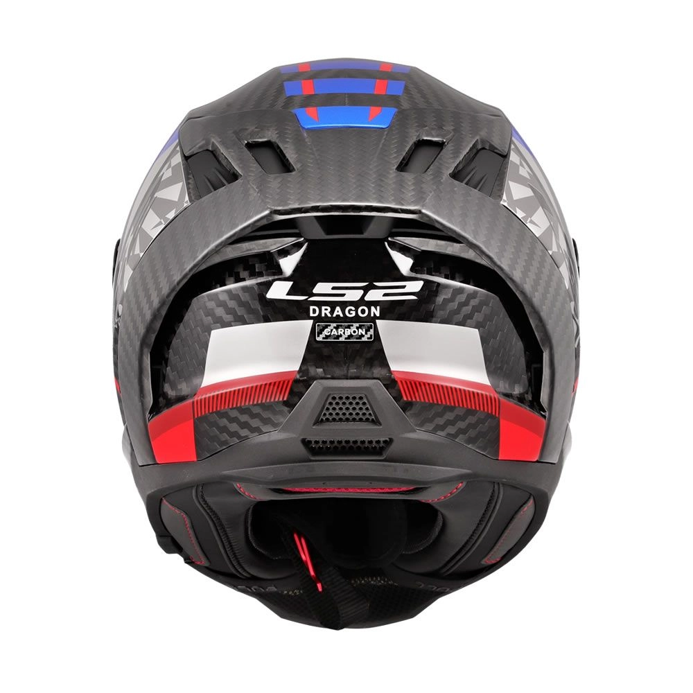 CASCO LS2 FF807 DRAGON C TRAX AZUL ROJO - Imagen 2