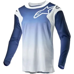 MX Jersey Racer Hoen alpinestar - White/Dark Navy/Light Blue