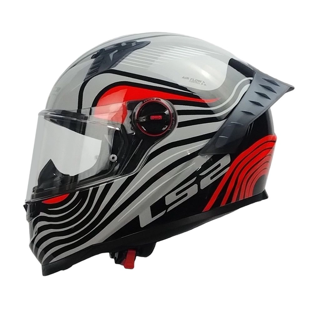 CASCO LS2 FF816 COSMOS BEATS GRIS ROJO - Imagen 4