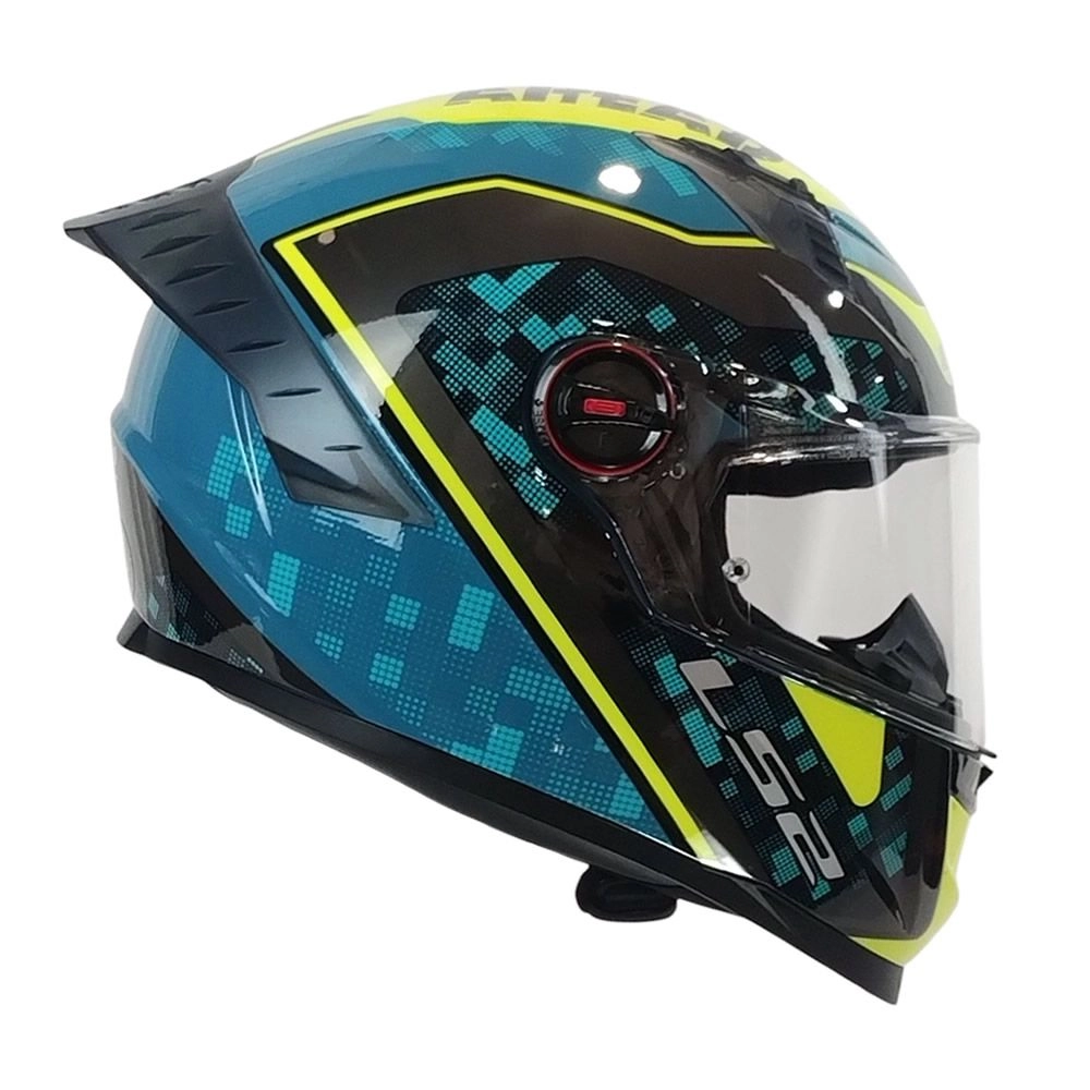 CASCO LS2 FF816 COSMOS STRIKE AZUL AMARILLO - Imagen 3