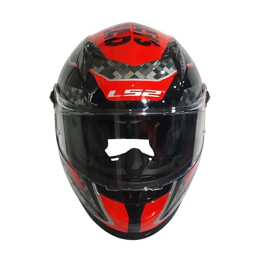 CASCO LS2 FF816 COSMOS STRIKE GRIS ROJO - Imagen 2
