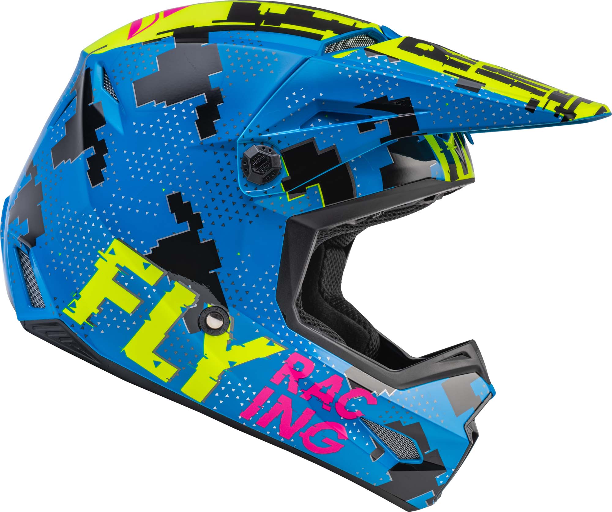 Casco Fly Racing Kinetic Scan Niño Azul/Fluor/Rosado - Imagen 4