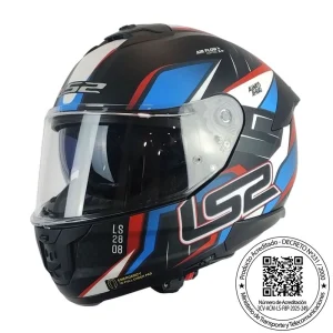 CASCO LS2 FF808 STREAM II TINUX NEGRO ROJO MATE
