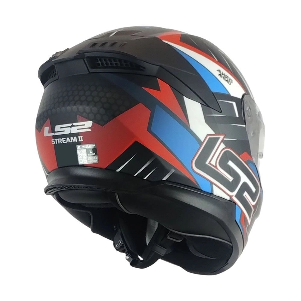 CASCO LS2 FF808 STREAM II TINUX NEGRO ROJO MATE - Imagen 5
