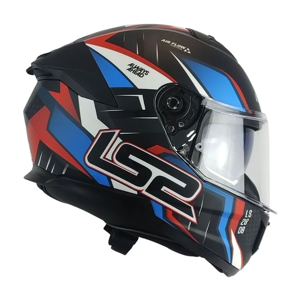 CASCO LS2 FF808 STREAM II TINUX NEGRO ROJO MATE - Imagen 2