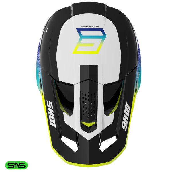 CASCO SHOT SPEED HYBRID NEON YELLOW GLOSSY - Imagen 2