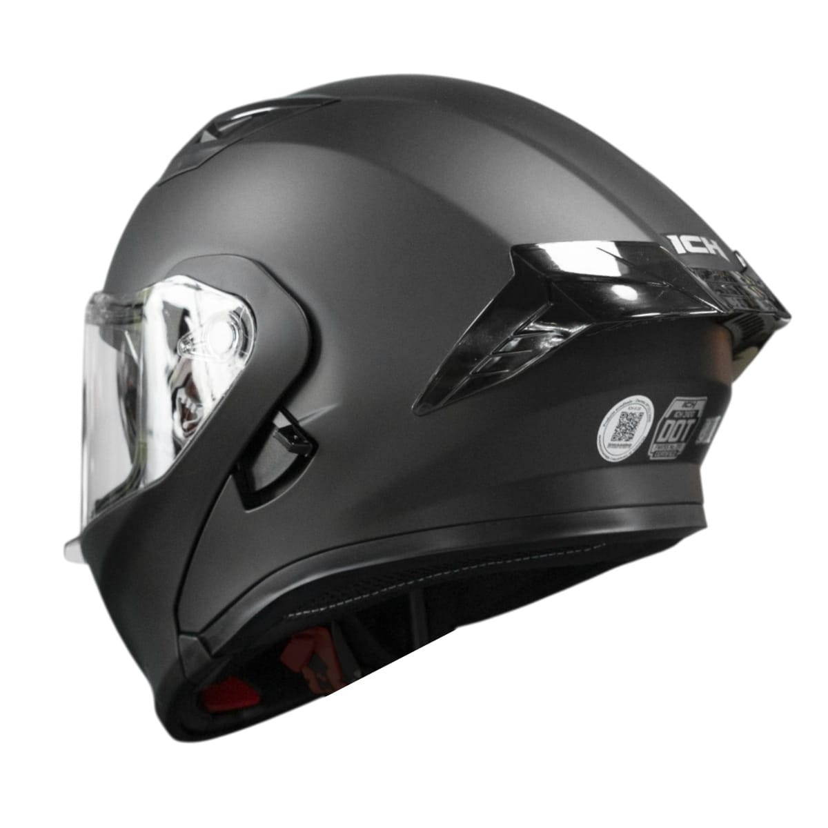 CASCO MOTO ICH 3120 SOLID NEGRO MATTE - Imagen 4