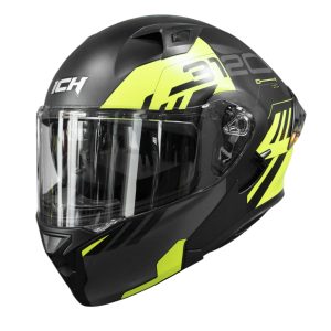 CASCO MOTO ICH 3120 WESTSAY AMARILLO NEGRO