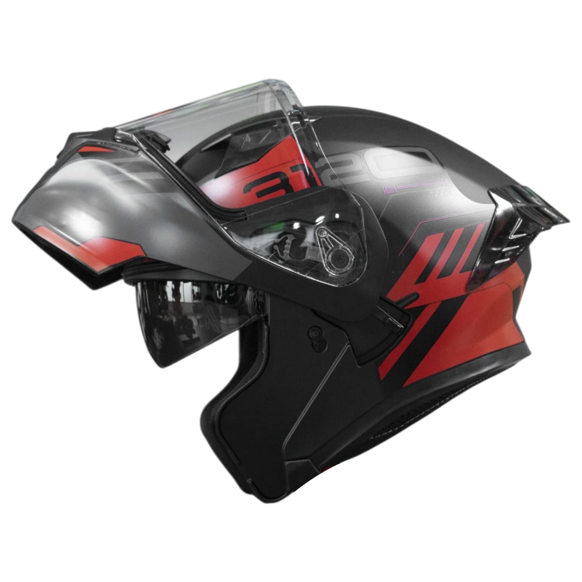CASCO MOTO ICH 3120 WESTSAY RED - Imagen 4