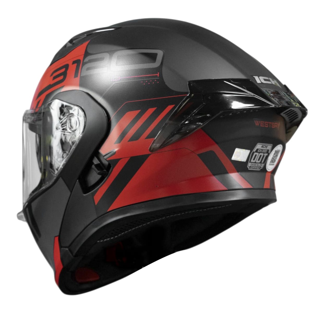 CASCO MOTO ICH 3120 WESTSAY RED - Imagen 3