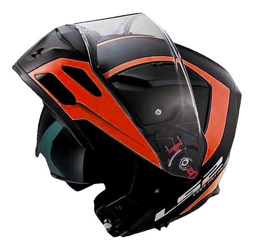 CASCO FF324 MATT BLACK ORANGE EVO - Imagen 2