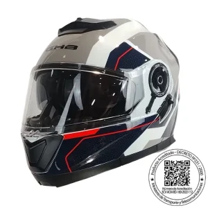 CASCO GHB 160 BOUNDARY BLANCO ROJO AZUL