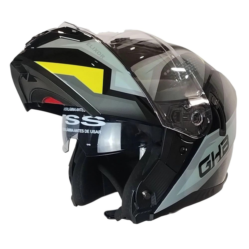 CASCO GHB 166 ELIXOR NEGRO AMARILLO - Imagen 3