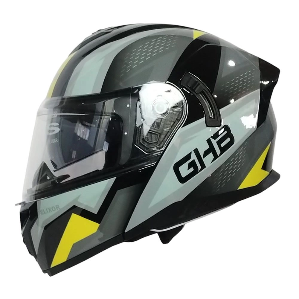 CASCO GHB 166 ELIXOR NEGRO AMARILLO - Imagen 2