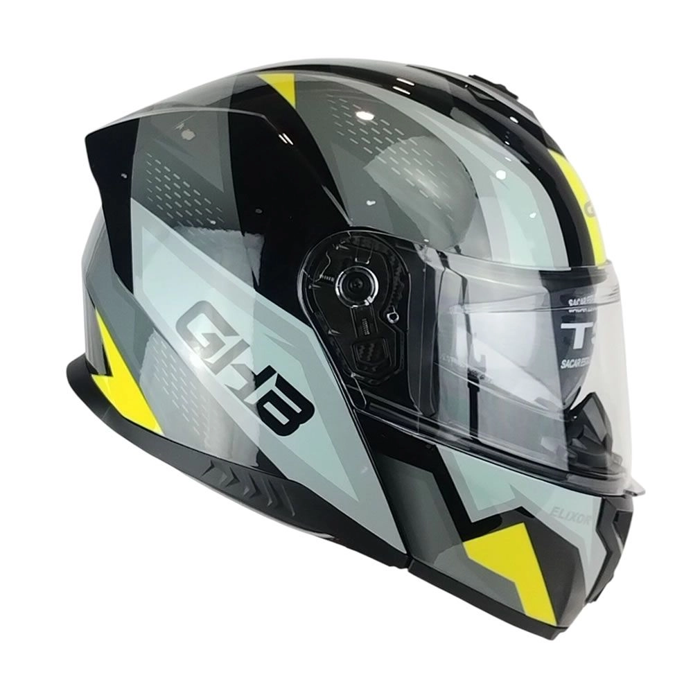 CASCO GHB 166 ELIXOR NEGRO AMARILLO - Imagen 4