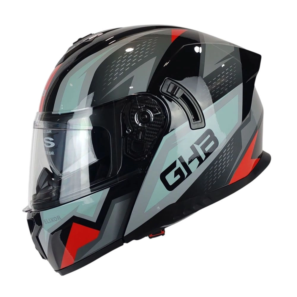 CASCO GHB 166 ELIXOR NEGRO ROJO - Imagen 4