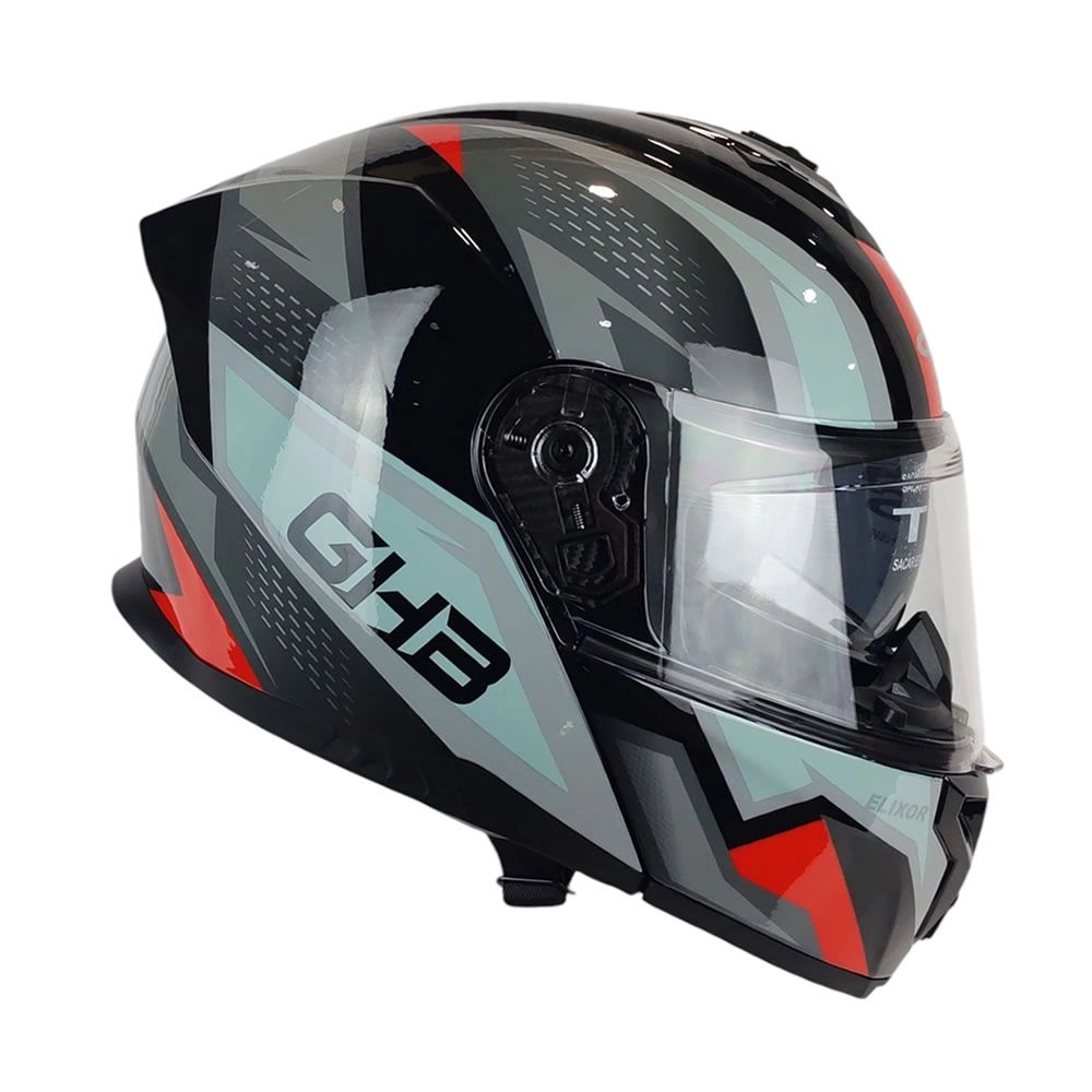 CASCO GHB 166 ELIXOR NEGRO ROJO - Imagen 2