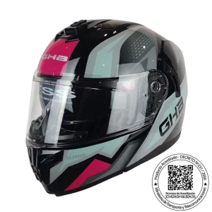 CASCO GHB 166 ELIXOR NEGRO ROSA MORA