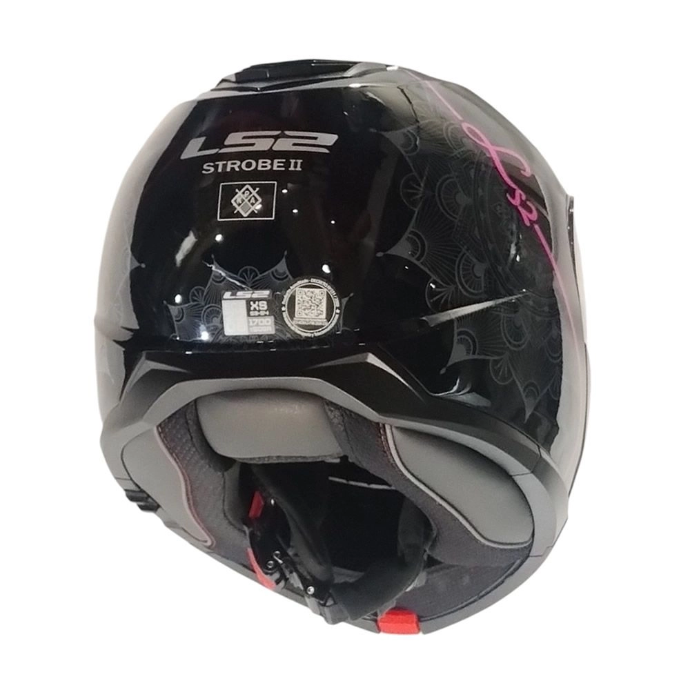 CASCO LS2 FF908 STROBE II LUX NEGRO ROSA - Imagen 3