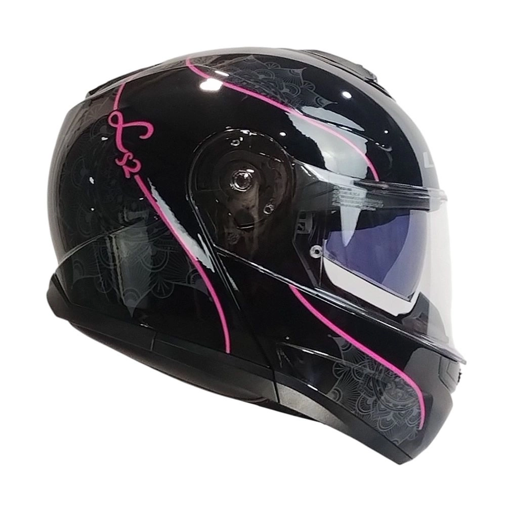 CASCO LS2 FF908 STROBE II LUX NEGRO ROSA - Imagen 2