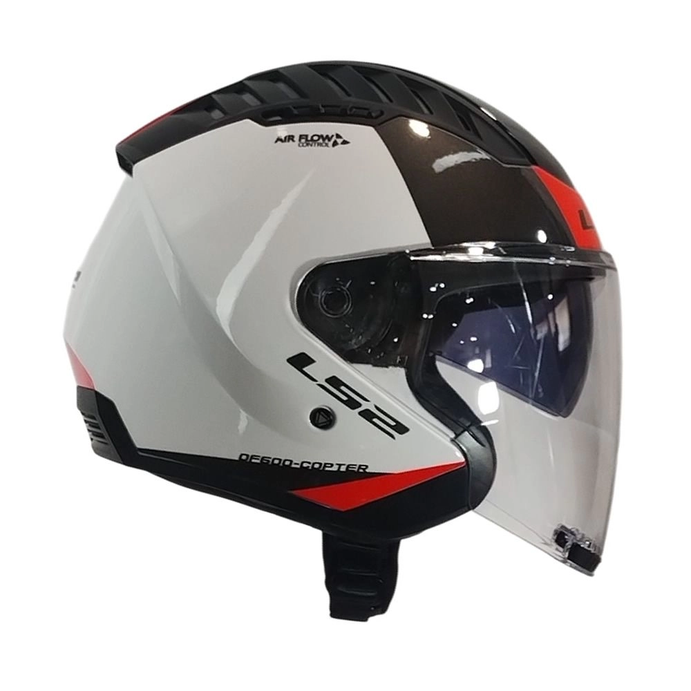 CASCO LS2 OF600 COPTER II URBANE BLANCO ROJO - Imagen 2