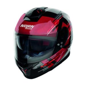 CASCO NOLAN N80-8 METEOR 068 METAL BLACK/RED