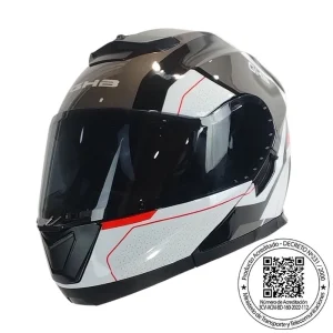 CASCO GHB 160 BOUNDARY NEGRO ROJO BLANCO MICA TINTEADA