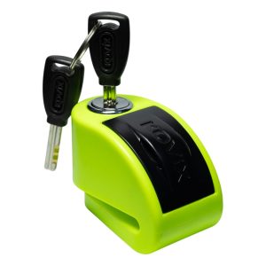 Candado disco moto kovix con alarma kt6 amarillo, negro, naranja