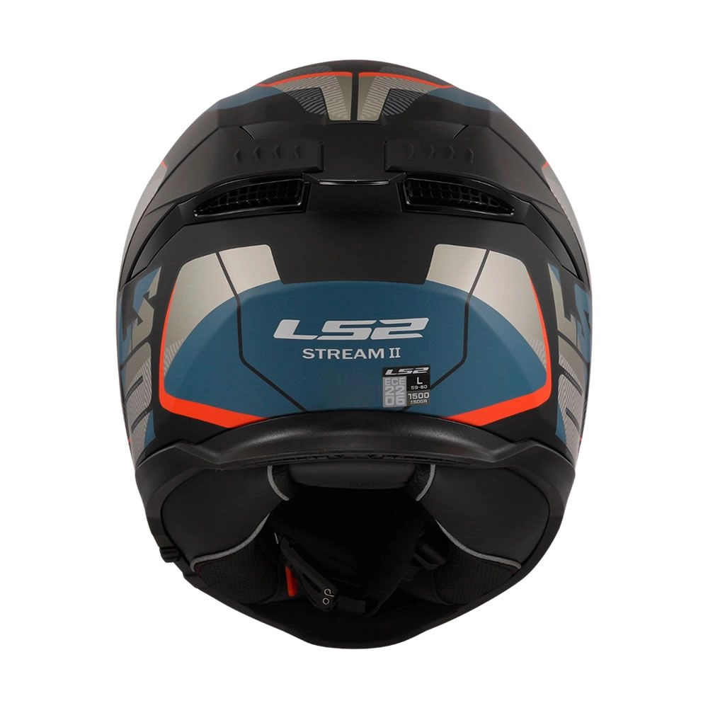 CASCO LS2 FF808 STREAM II ROAD NEGRO AZUL MATE - Imagen 4