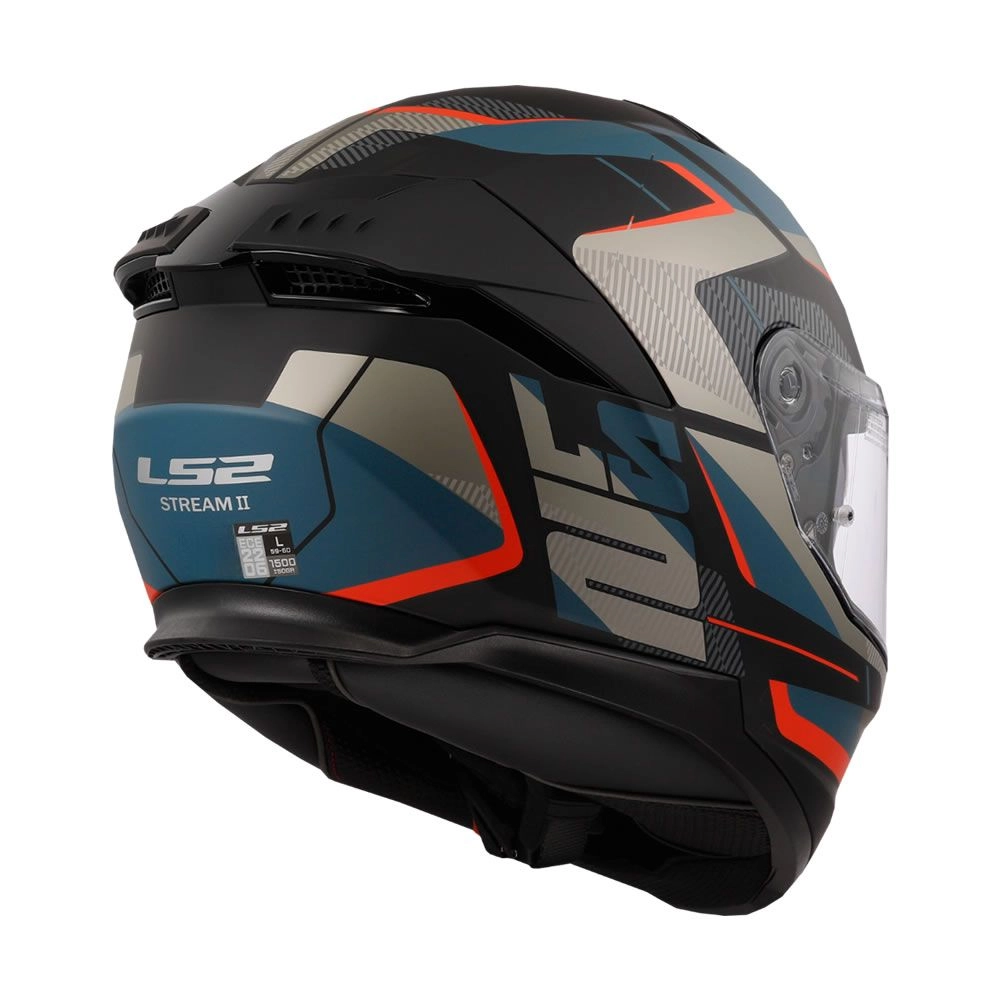 CASCO LS2 FF808 STREAM II ROAD NEGRO AZUL MATE - Imagen 2