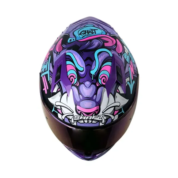 Casco Shaft 522SP Tiguerazo morado mate integral - Imagen 2