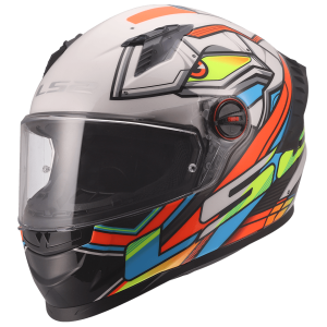CASCO LS2 FF816 XDRON BLANCO NARANJA NEON
