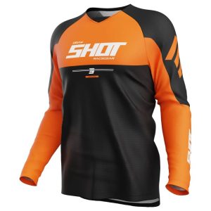 Polera moto shot draw private orange motocross